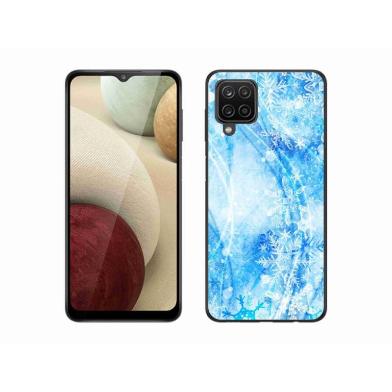 Gél borítás mmCase Samsung Galaxy A12 készülékhez - hópelyhek