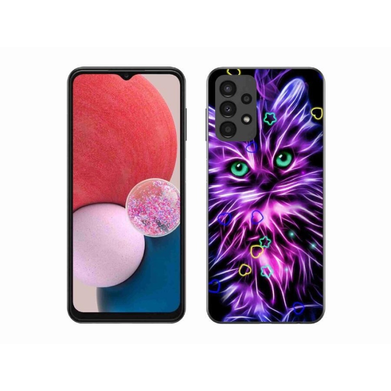 Gél borítás mmCase Samsung Galaxy A13 4G - absztrakt macska - Samsung Galaxy A13 4G - absztrakt macska