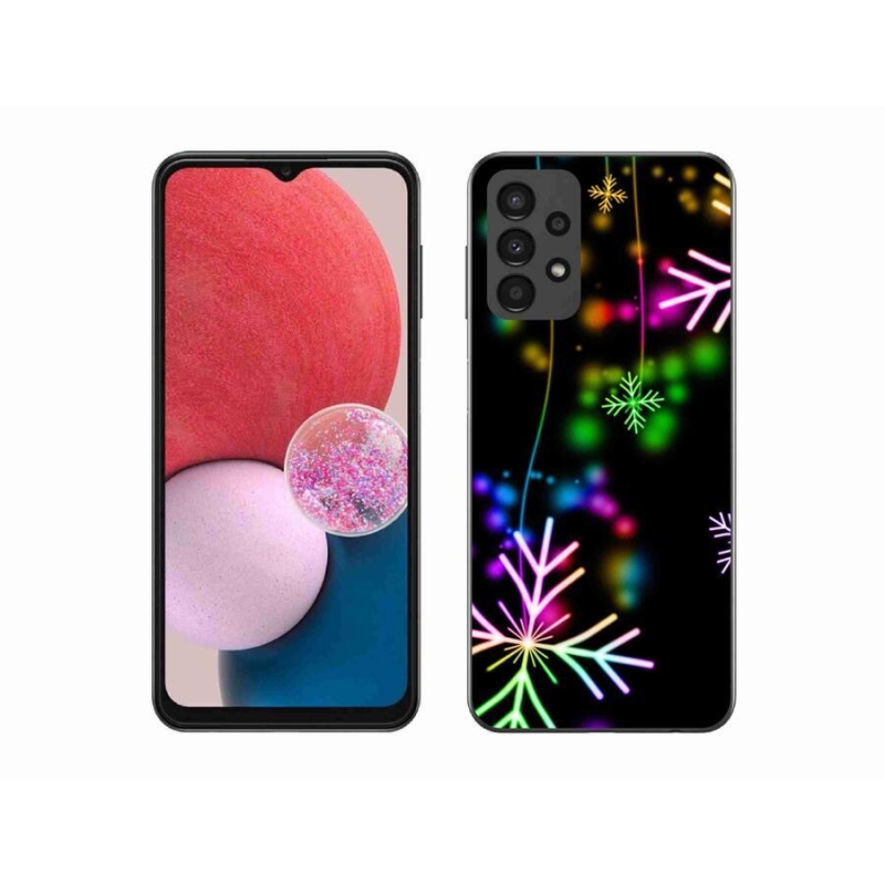 Gél borítás mmCase a mobil Samsung Galaxy A13 4G - színes pelyhek