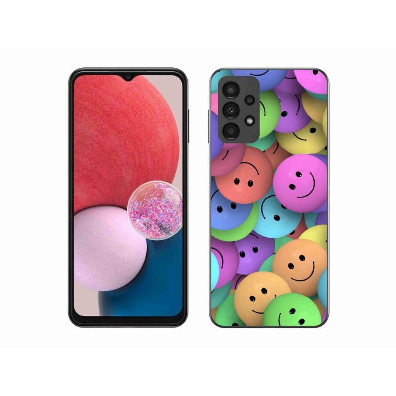 Gél borítás mmCase a mobil Samsung Galaxy A13 4G - színes smiley-k