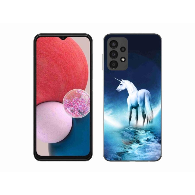 Gél védőhuzat mmCase Samsung Galaxy A13 4G - fehér egyszarvúhoz