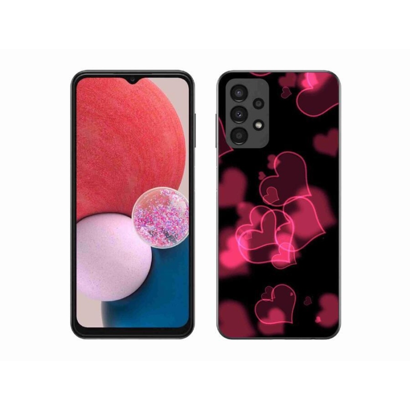 Gél védőhuzat mmCase Samsung Galaxy A13 4G - piros szívek