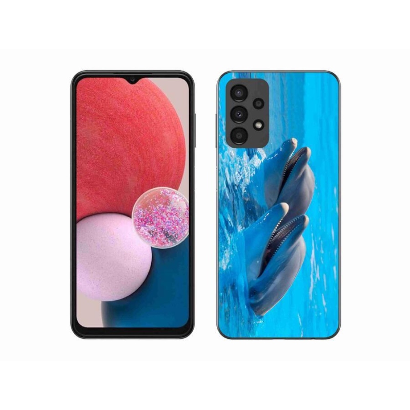 Zselés borítás mmCase Samsung Galaxy A13 4G - delfinek számára