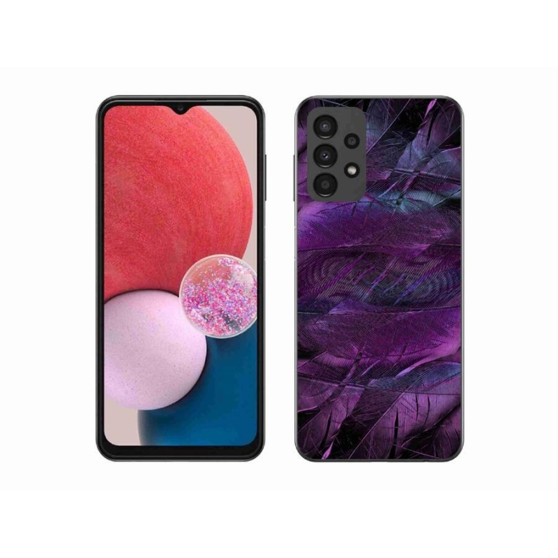 Gél védőhuzat mmCase Samsung Galaxy A13 4G - lila tollakhoz