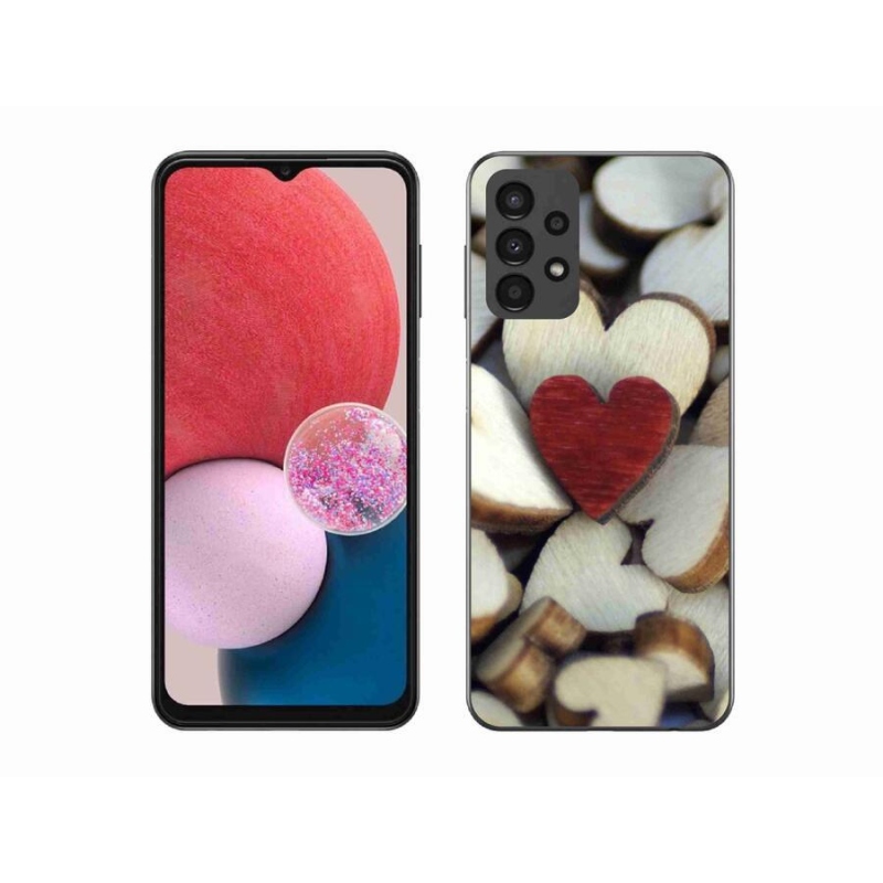 Gél védőhuzat mmCase Samsung Galaxy A13 4G - gravírozott piros szív