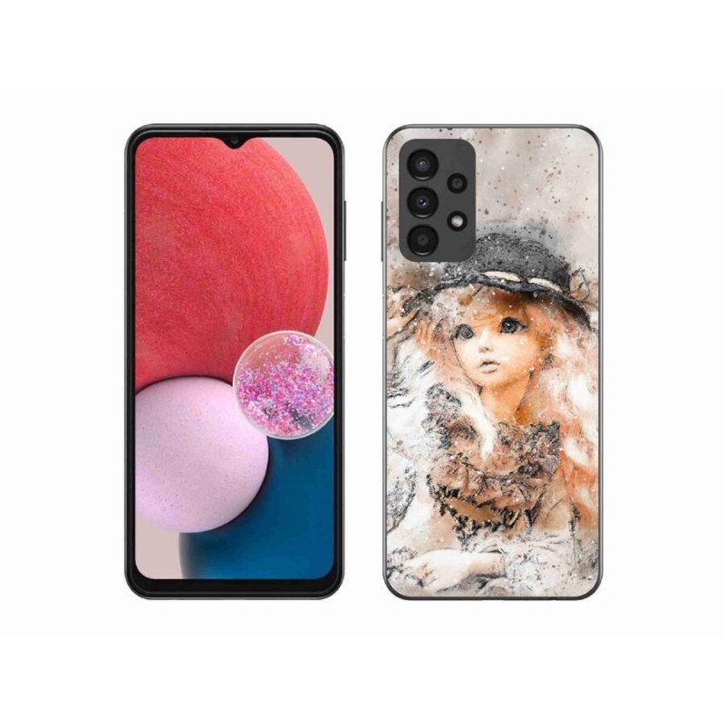 Gél borítás mmCase Samsung Galaxy A13 4G - kalapos lányhoz