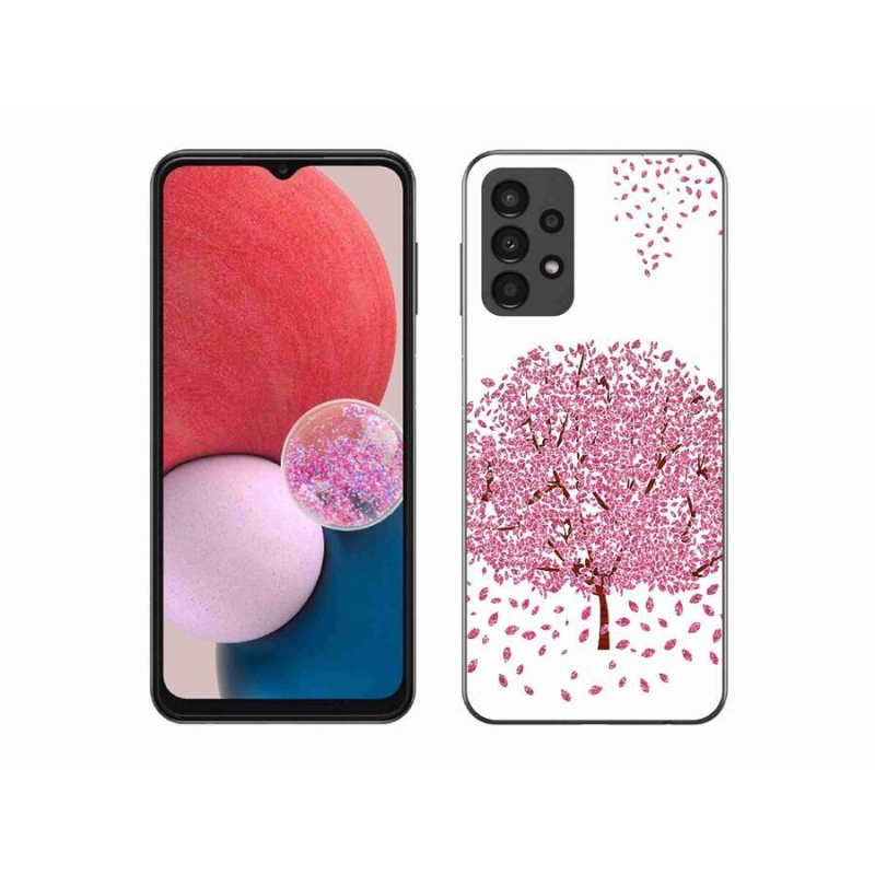 Gél borítás mmCase Samsung Galaxy A13 4G - rajzfilmfa levelekkel