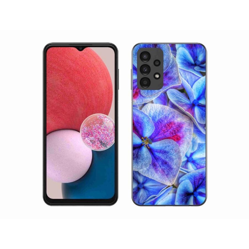 Gél védőhuzat mmCase Samsung Galaxy A13 4G - kék virágok 1