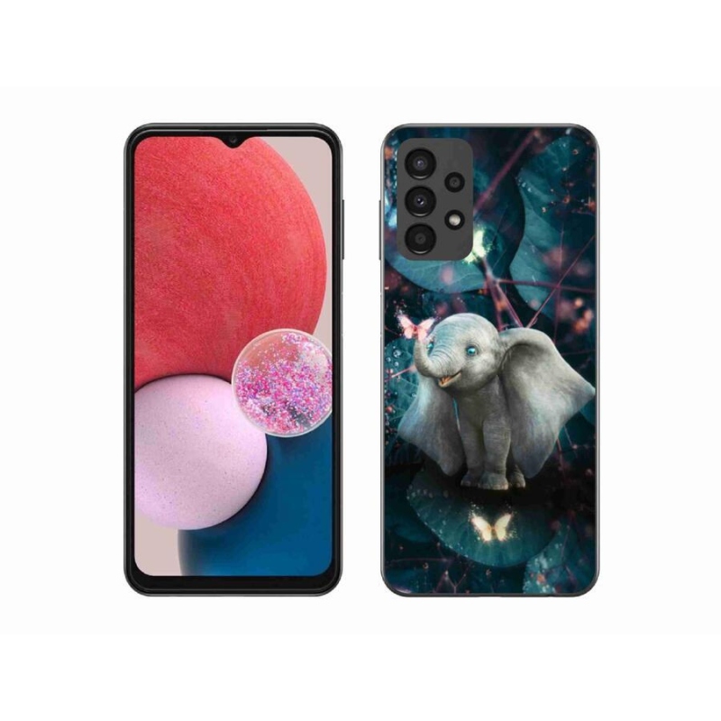 Gél borítás mmCase Samsung Galaxy A13 4G - aranyos elefánthoz