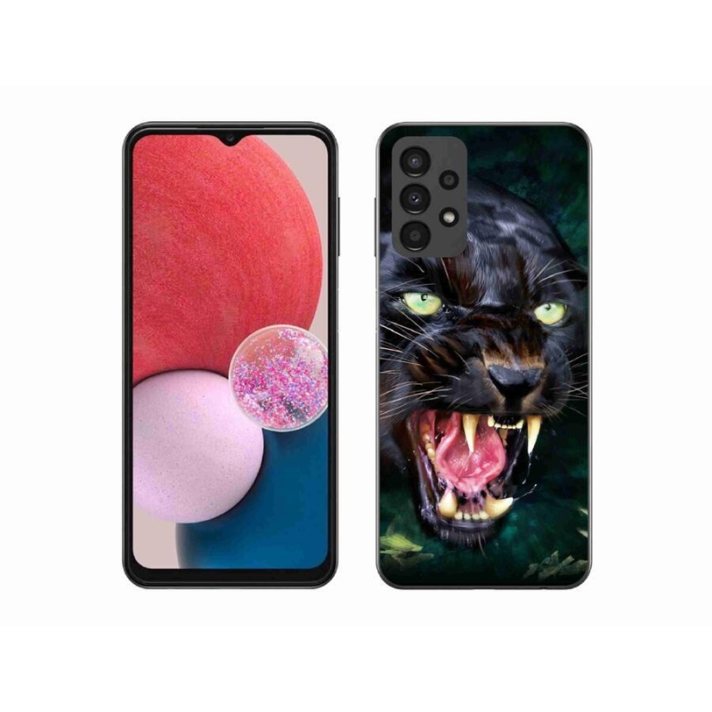Zselés borítás mmCase Samsung Galaxy A13 4G - dühös fekete párduchoz