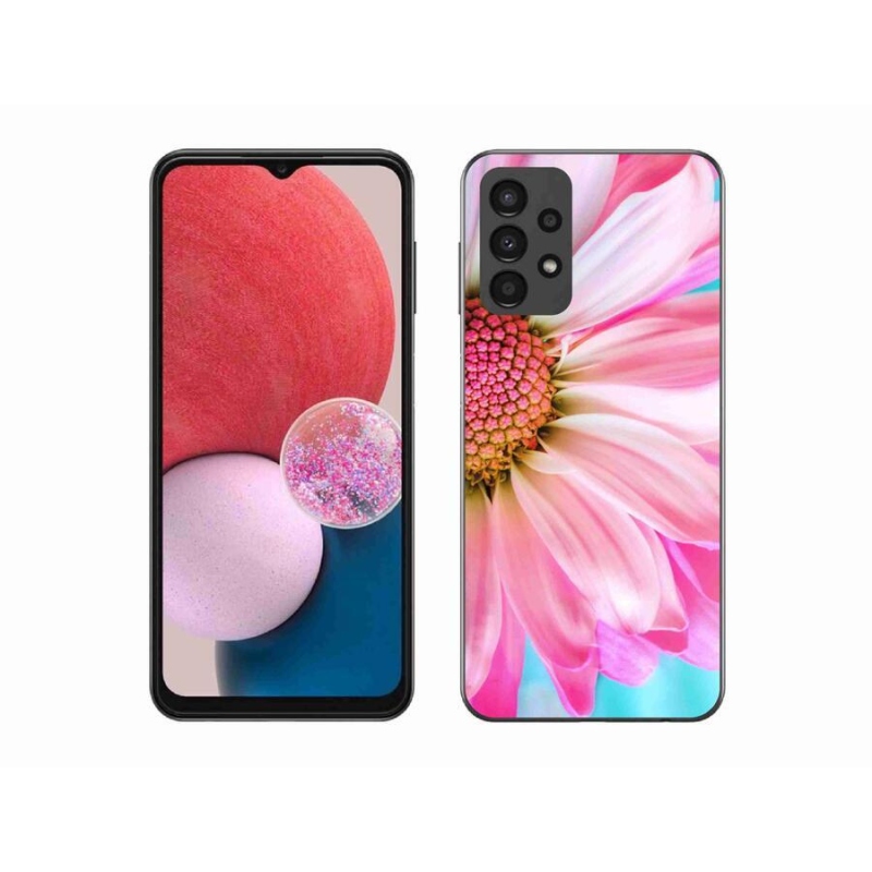 Gél védőhuzat mmCase Samsung Galaxy A13 4G - rózsaszín virág