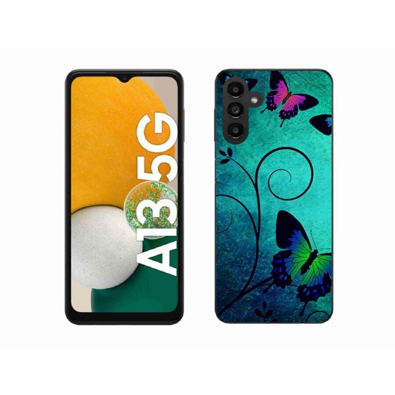 Gél borítás mmCase Samsung Galaxy A13 5G - színes pillangókhoz