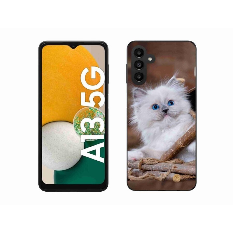 Gél védőhuzat mmCase Samsung Galaxy A13 5G - fehér cica