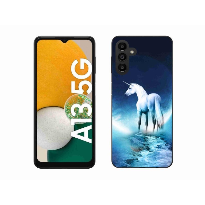 Zselés borítás mmCase Samsung Galaxy A13 5G - fehér egyszarvúhoz