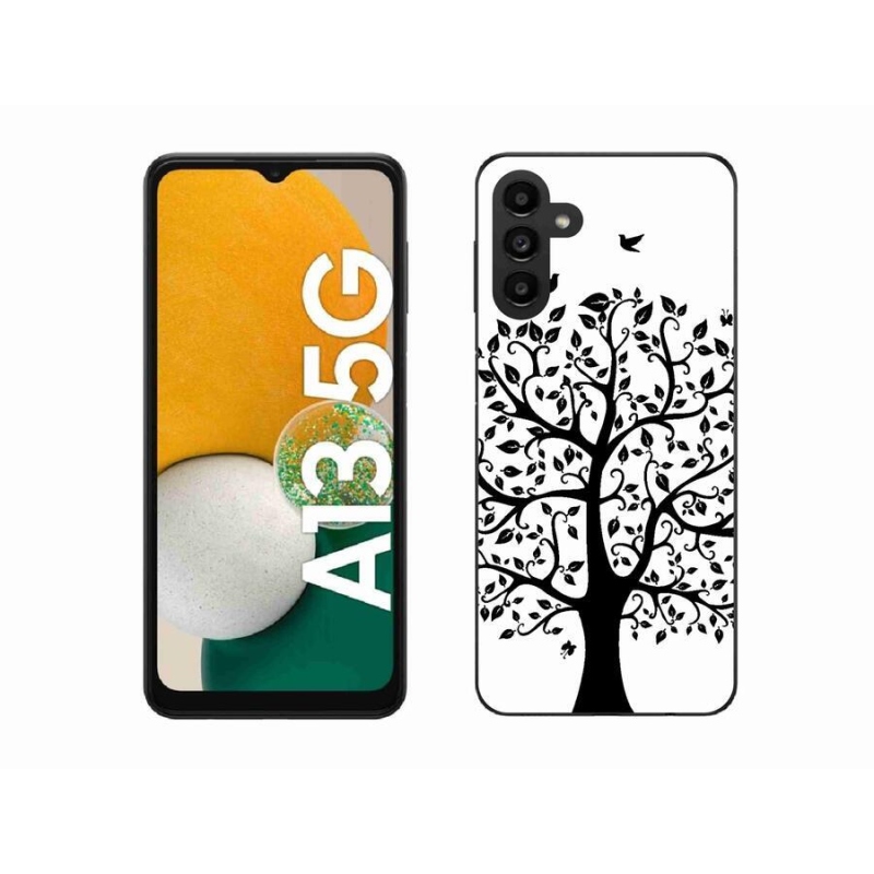 Zselés borítás mmCase Samsung Galaxy A13 5G - fekete-fehér fa