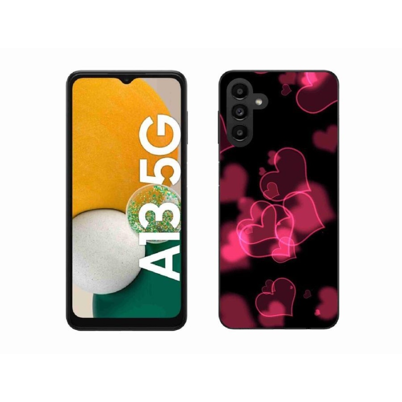 Gél védőhuzat mmCase Samsung Galaxy A13 5G - piros szívek
