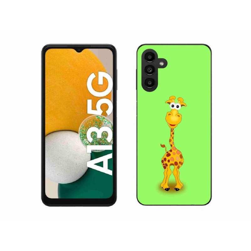 Zselés borítás mmCase Samsung Galaxy A13 5G - rajzfilm zsiráfhoz