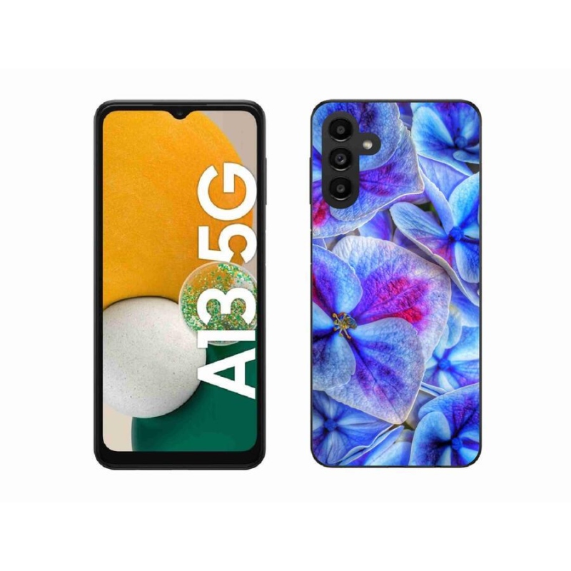 Gél védőhuzat mmCase Samsung Galaxy A13 5G - kék virágok 1