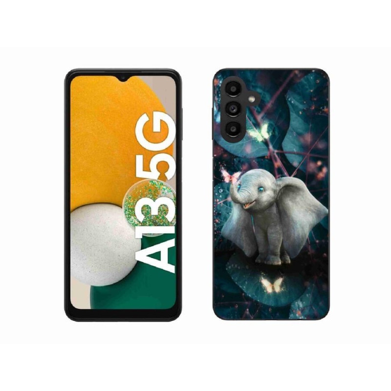 Gél borítás mmCase Samsung Galaxy A13 5G - aranyos elefánthoz