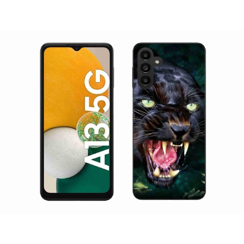 Gél borítás mmCase Samsung Galaxy A13 5G - dühös fekete párduchoz