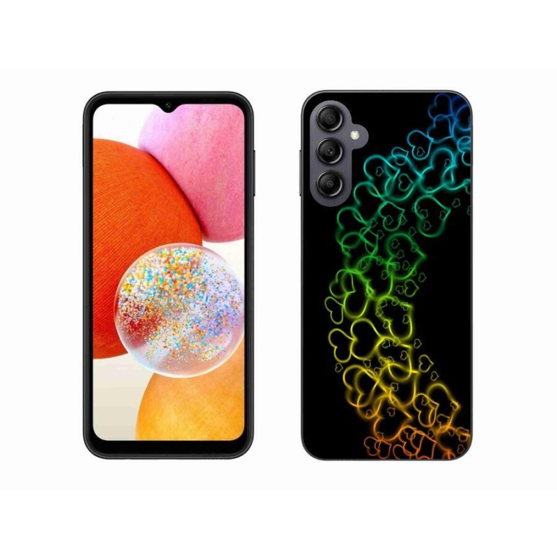 Zselés borítás mmCase Samsung Galaxy A14 4G/5G - színes szívek