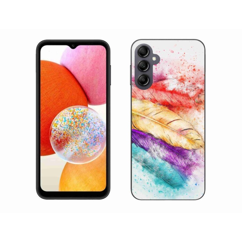 Zselés borítás mmCase Samsung Galaxy A14 4G/5G - színes tollakkal