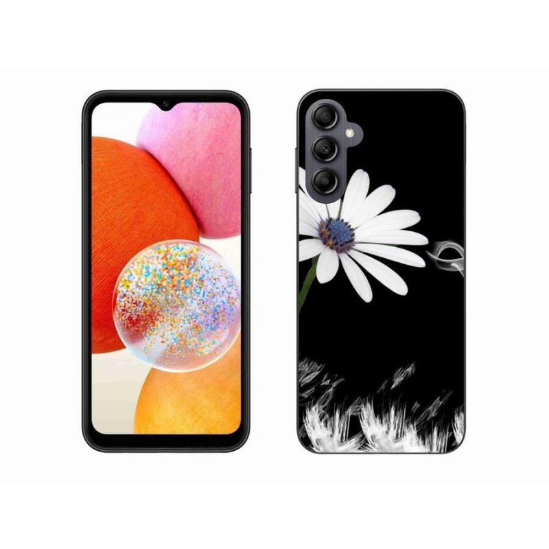 Gél védőhuzat mmCase Samsung Galaxy A14 4G/5G - fehér virág