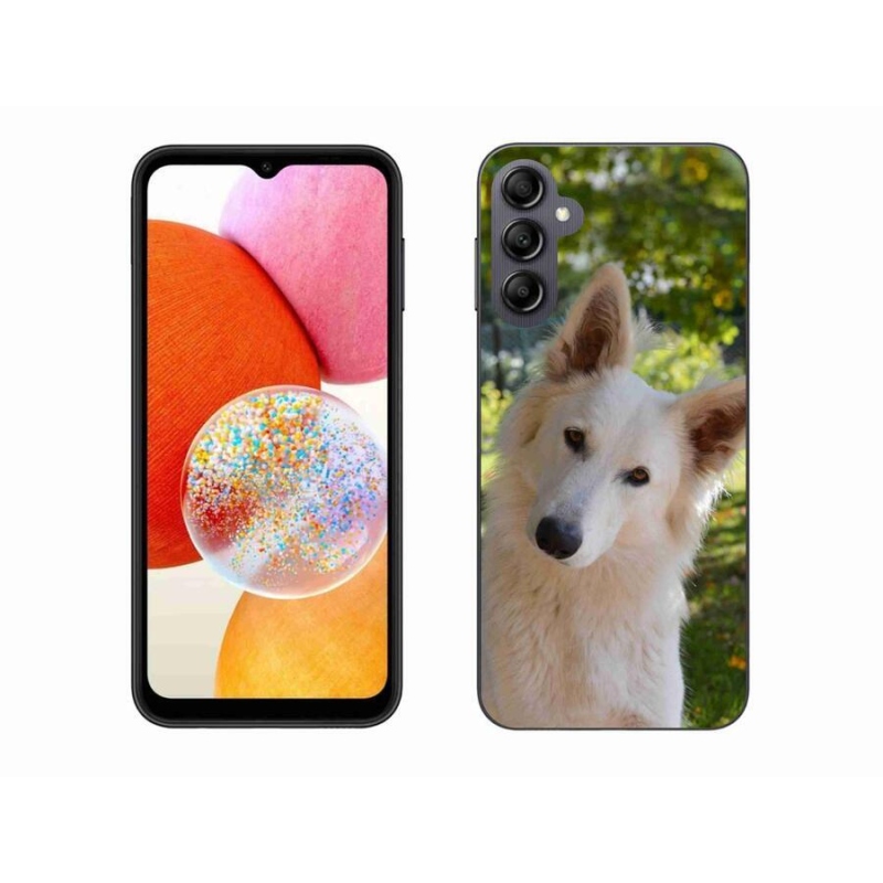 Gél védőhuzat mmCase Samsung Galaxy A14 4G/5G - fehér Svájci juhász 1