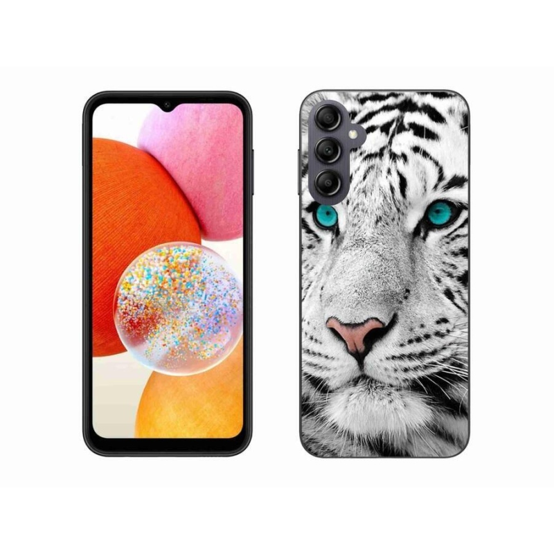 Zselés borítás mmCase Samsung Galaxy A14 4G/5G - fehér tigris