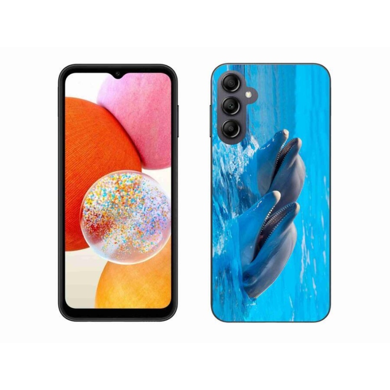 Gél borítás mmCase Samsung Galaxy A14 4G/5G - delfinek - Samsung Galaxy A14 4G/5G - delfinek