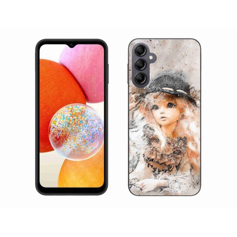 Zselés borítás mmCase Samsung Galaxy A14 4G/5G készülékhez - lány kalapban