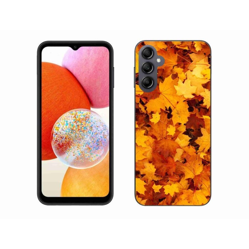 Gél borítás mmCase Samsung Galaxy A14 4G/5G - juharlevelek - Samsung Galaxy A14 4G/5G számára