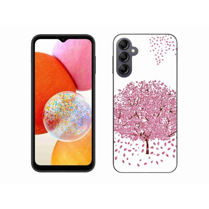 Zselés borítás mmCase Samsung Galaxy A14 4G/5G készülékhez - rajzfilmfa levelekkel