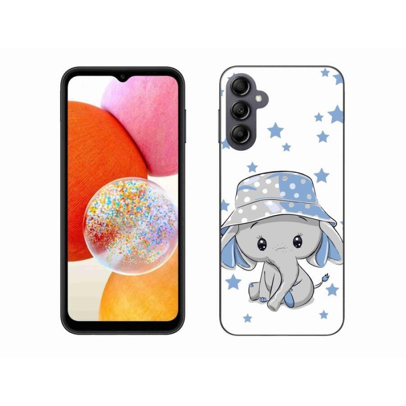 Zselés borítás mmCase Samsung Galaxy A14 4G/5G - kék elefánthoz