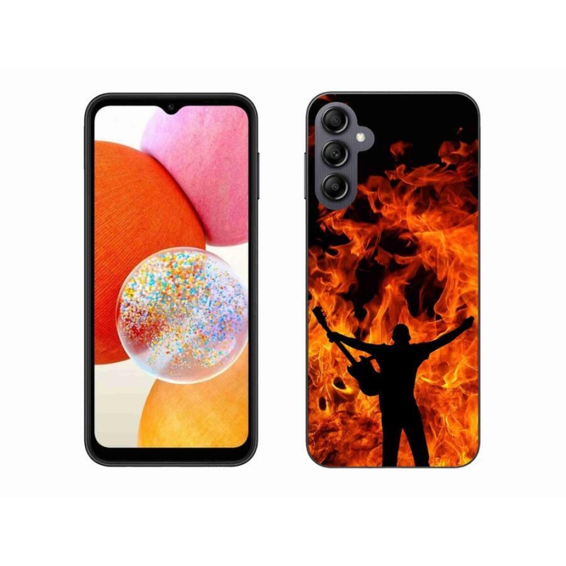 Gél borító mmCase Samsung Galaxy A14 4G/5G - zenész és tűz