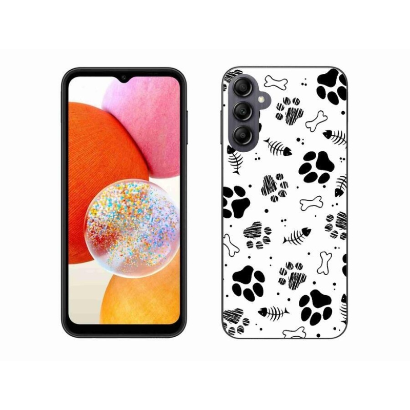 Zselés borítás mmCase Samsung Galaxy A14 4G/5G - kutyamancsok 1