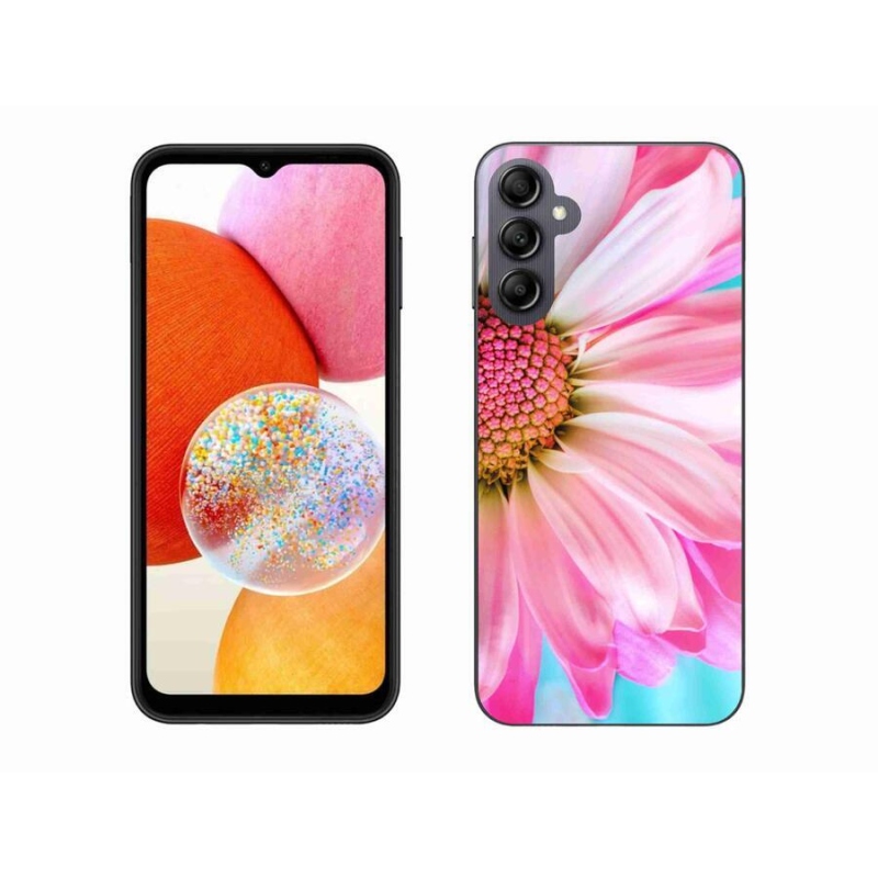 Gél védőhuzat mmCase Samsung Galaxy A14 4G/5G - rózsaszín virág