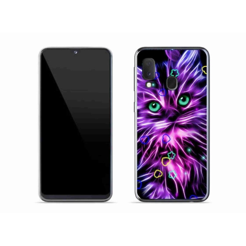 Gél borítás mmCase Samsung Galaxy A20e készülékhez - absztrakt macska