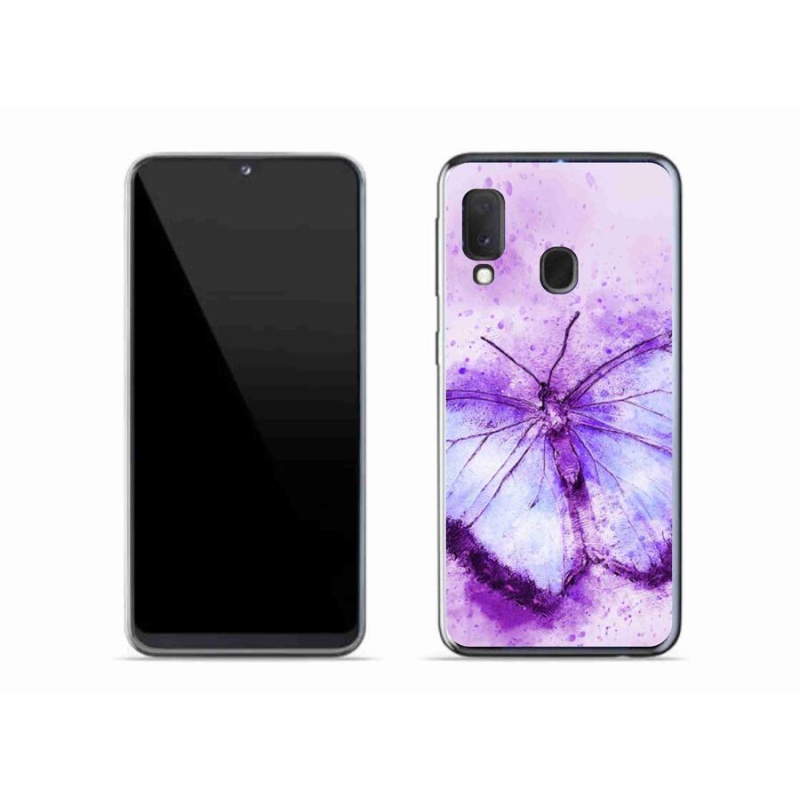Gél védőhuzat mmCase Samsung Galaxy A20e készülékhez - lila pillangó