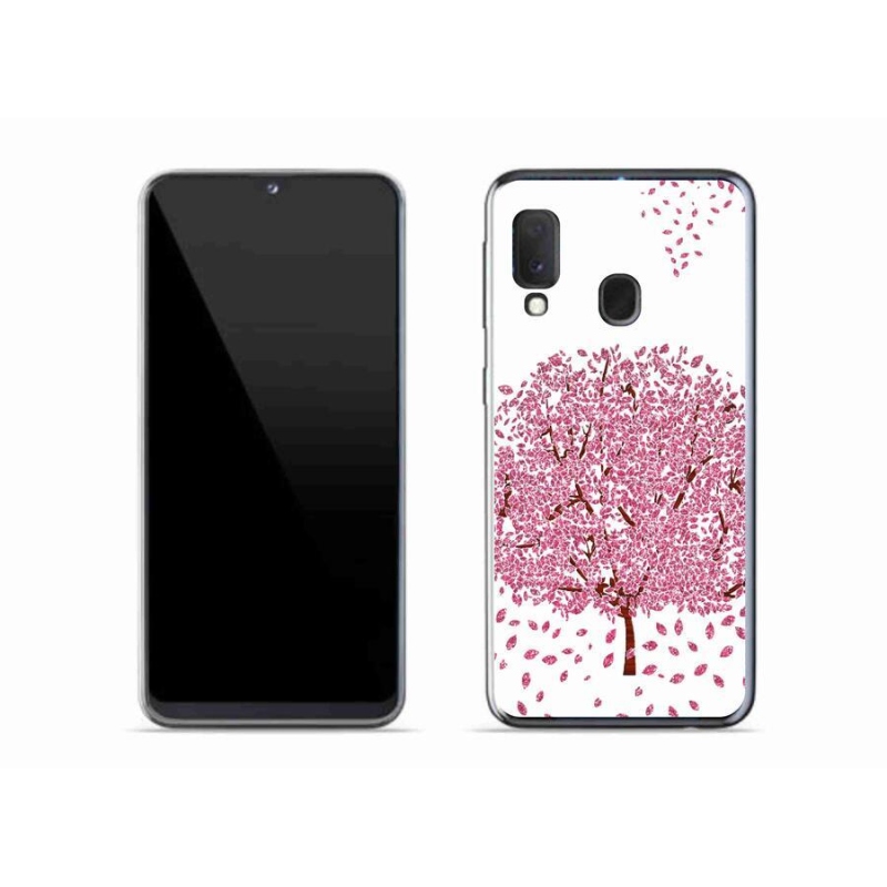 Gél borítás mmCase Samsung Galaxy A20e készülékhez - rajzfilmfa levelekkel