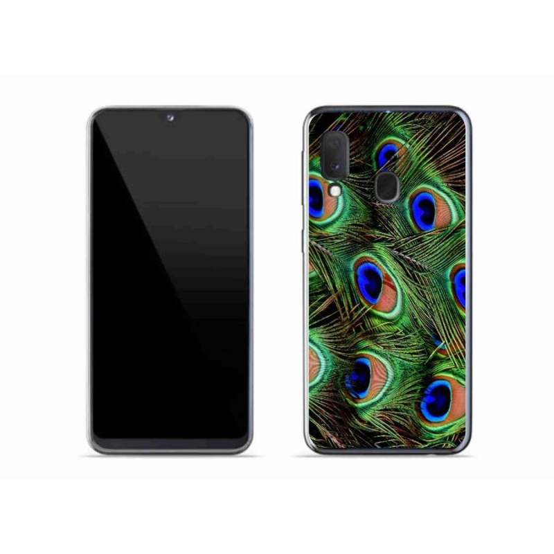 Zselés borítás mmCase Samsung Galaxy A20e készülékhez - pávatoll