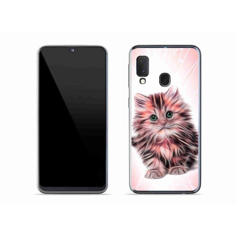 Gél borítás mmCase Samsung Galaxy A20e készülékhez - aranyos cica