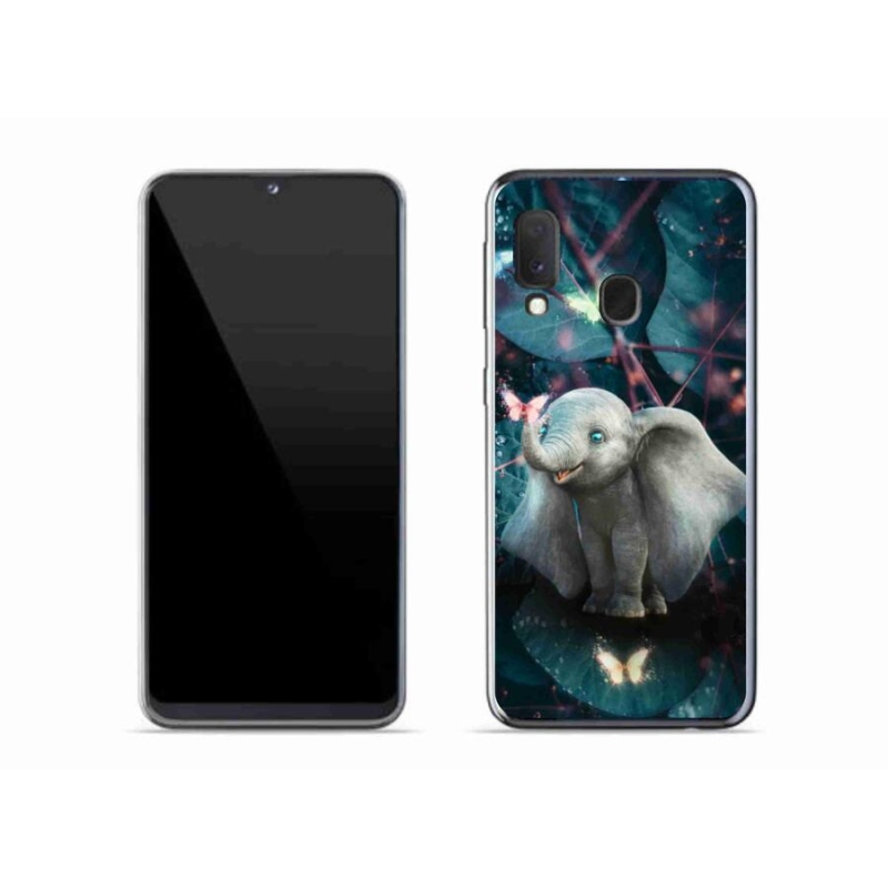 Gél borítás mmCase Samsung Galaxy A20e készülékhez - aranyos elefánt