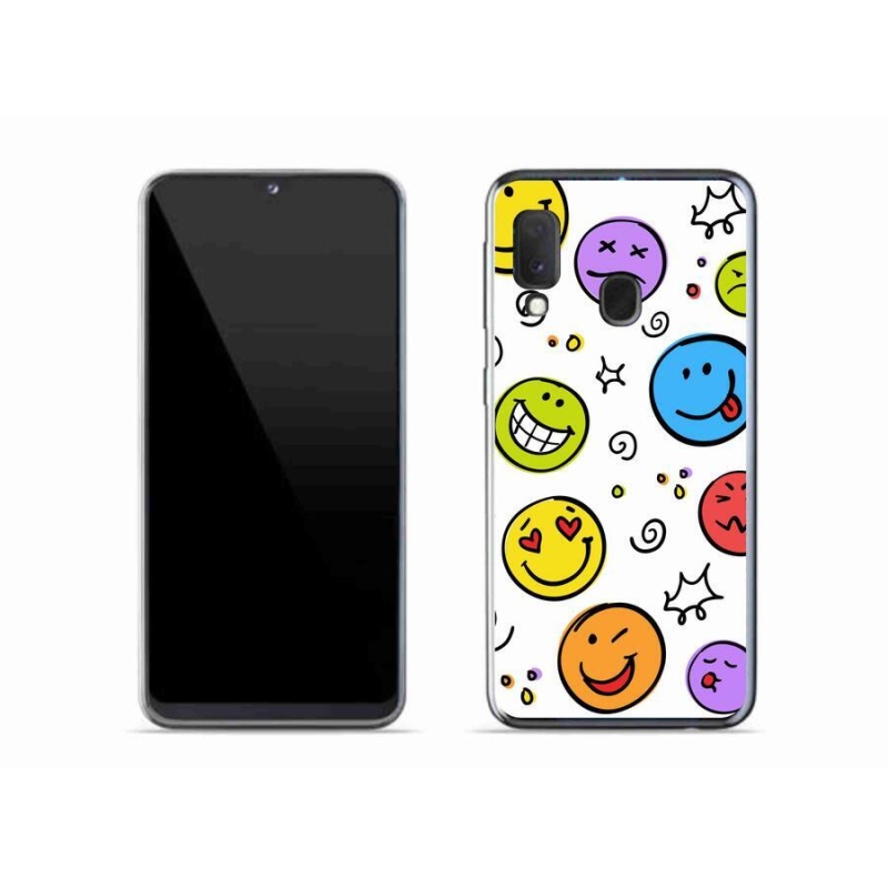 Gél borítás mmCase Samsung Galaxy A20e készülékhez - smiley-k