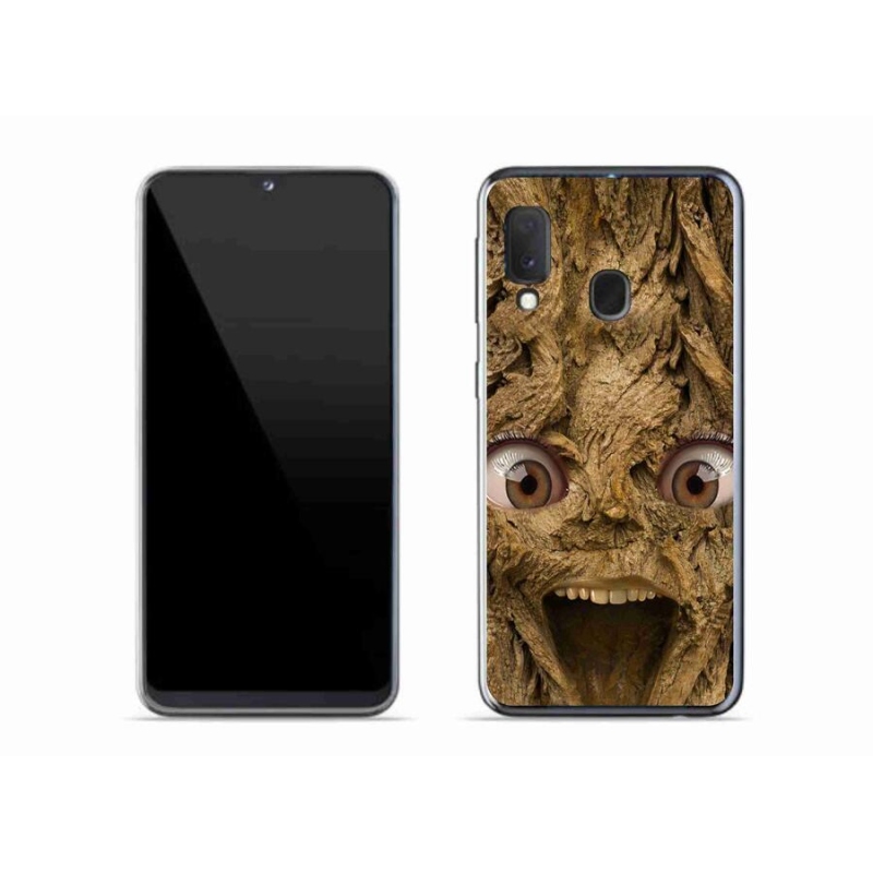Gél borítás mmCase Samsung Galaxy A20e készülékhez - vidám fa szemekkel