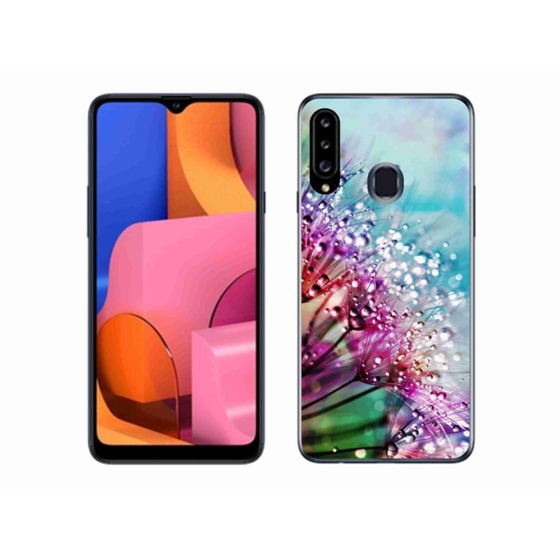 Gél védőhuzat mmCase Samsung Galaxy A20s készülékhez - színes virágok