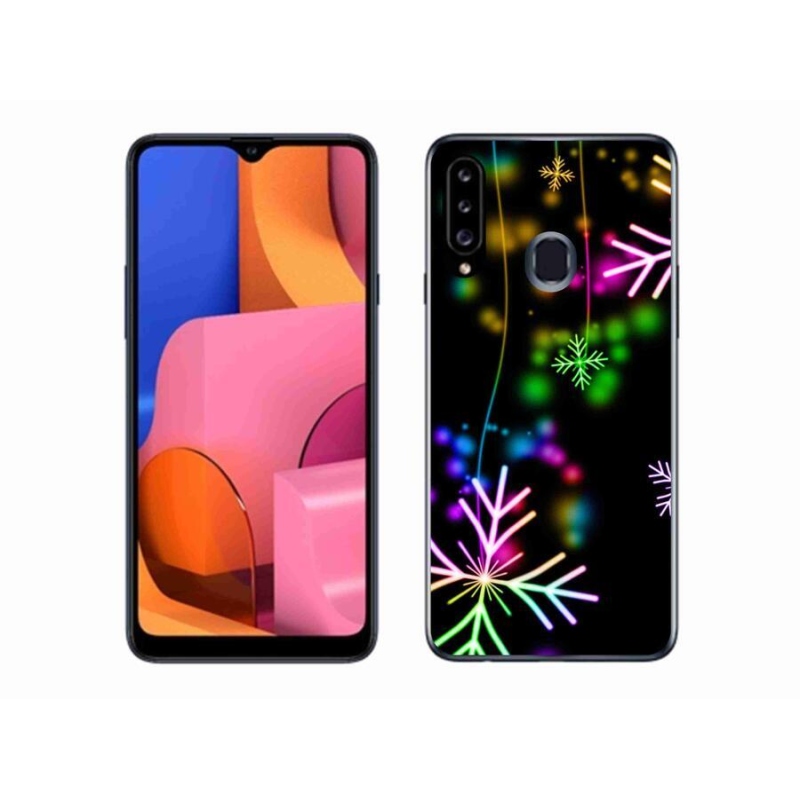 Gél borítás mmCase a mobil Samsung Galaxy A20s - színes pelyhek