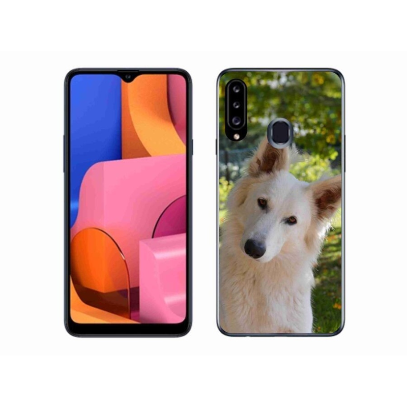 Zselés borítás mmCase Samsung Galaxy A20S - fehér Svájci juhász 1