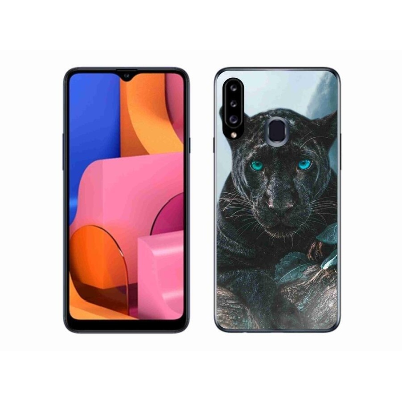 Zselés borítás mmCase Samsung Galaxy A20s készülékhez - fekete párduc