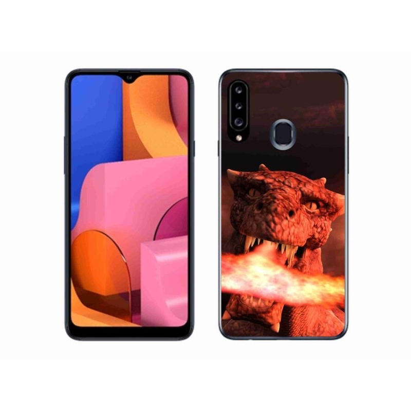 Zselés borítás mmCase Samsung Galaxy A20S készülékhez - sárkány